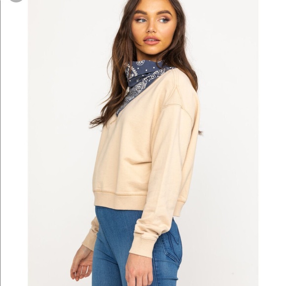 FREE PEOPLE Bandana Top Pullover - Picture 2 of 8